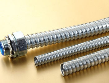 3/4" Galvanized Metal Flexible Conduit Pipe , Flexible Metal Hose SGS Approval